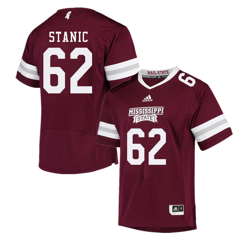 Men #62 Matt Stanic Mississippi State Bulldogs College Football Jerseys Sale-Maroon - Click Image to Close